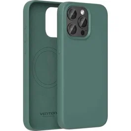 Vention Funda de Silicona Líquida MagSafe para iPhone 15, Verde Ciprés